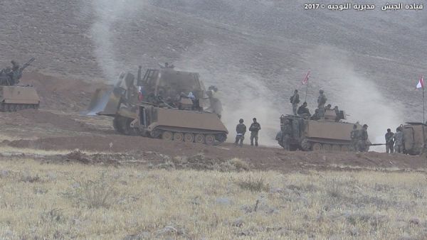 القوات اللبنانية خلال عملياتها العسكرية ضد داعش شرق لبنان
