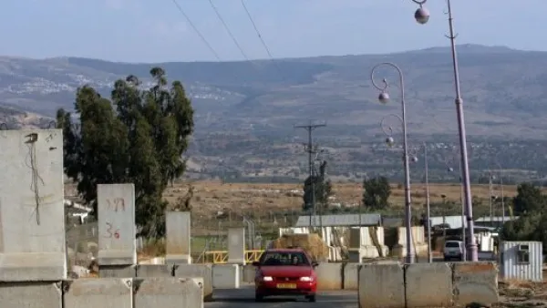 نقطة تفتيش اسرائيلية عند قرية الغجر جنوب لبنان 