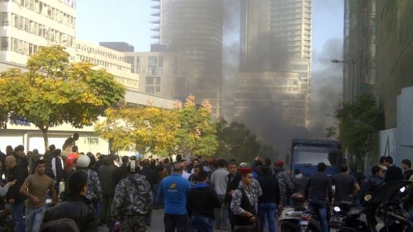 الصورة للتفجير عن صحيفة النهار