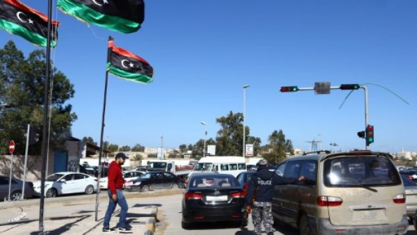 حواجز للشرطة في العاصمة الليبية طرابلس
