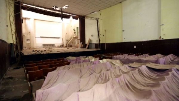 Al-Zahraa cinema sits abandoned in Libya's capital Tripoli.  (AFP/Mahmud Turkia)