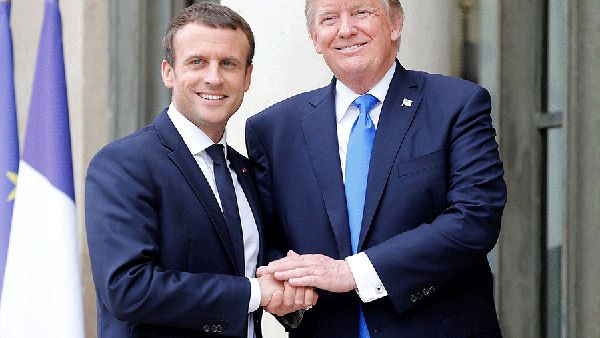 ماكرون وترامب يسعيان إلى تخفيف حدة الخلافات بينهما
