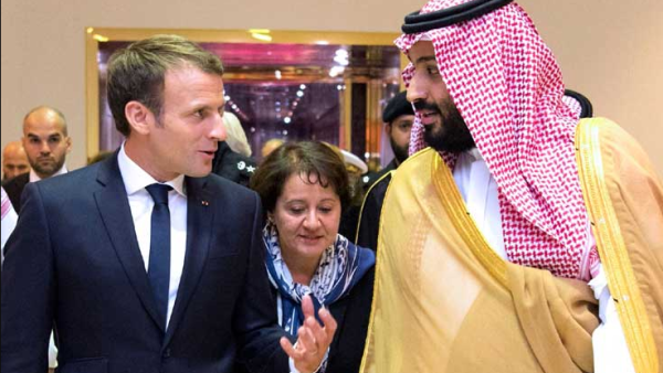 صورة ارشيفية للقاء بين ماكرون وبن سلمان في الرياض
