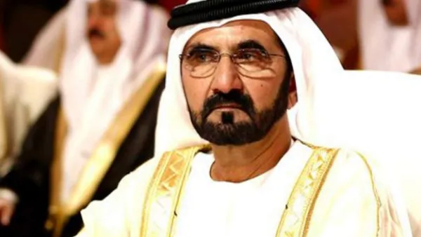 The 2018 budget allocates 43 percent to healthcare, education and society development sectors. Pictured here: Sheikh Mohammed Bin Rashid Al Maktoum (AFP/ File)