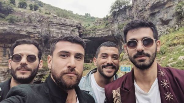 Mashrou’ Leila's new track gets space-y weird toward the end with a heavily Autotuned Narcy vocal. (Source: mashrouleila - Instagram)
