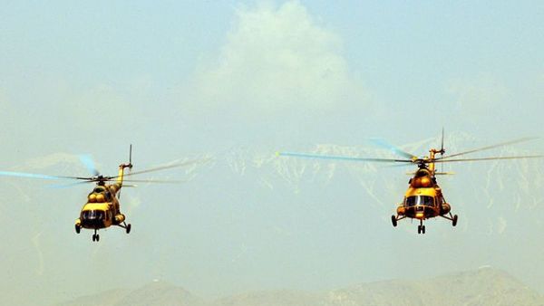 A pair of Mi-17 helicopters operated by the Afghanistan air force. (Wikimedia)