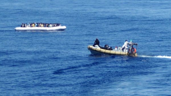 A boat carrying dozens of migrants capsized Monday off the coast of Italy. (AFP/File) 