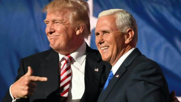 Donald Trump and Mike Pence at the Republican convention in Cleveland. (AFP/File Photo)