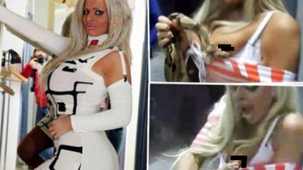 لحظة لدغ الثعبان للعارضة الاسرائيلية