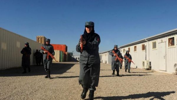 Afghanistan National Police during a training exercise at a police academy outside Herat on Christmas Day. (AFP PHOTO/ AREF KARIMI)