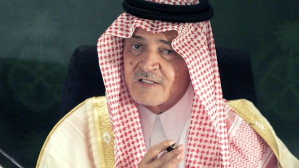 Saudi Foreign Minister Prince Saud al-Faisal gestures during a press conference held in Jeddah (AFP)