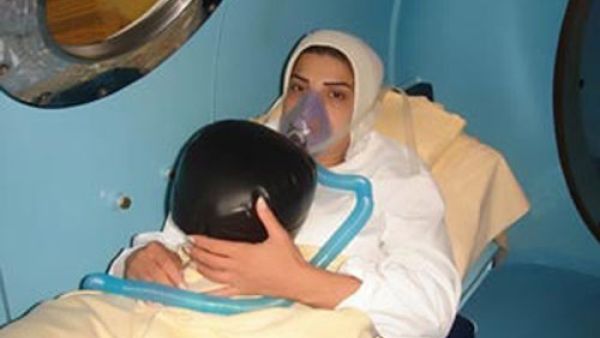 Dina Hayek during her medical treatment