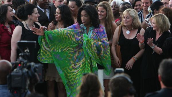 Oprah, fan of the people, loves the spotlight and what better prime seat than the stage of the Arab Awakening at Tahrir Square.