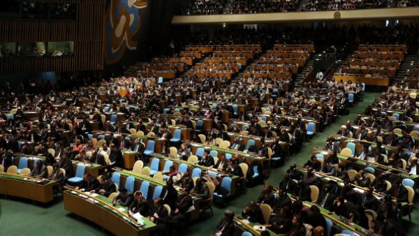 The UN General Assembly prepares for a debate in November 2012 (Getty)
