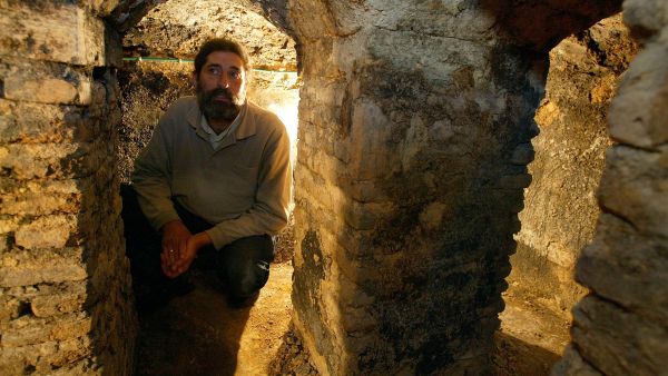 Jordan caves: The portrait of Jesus- supposedly- found in the village of Saham in Jordan, close to where Israel, Jordan and Syria's Golan Heights converge