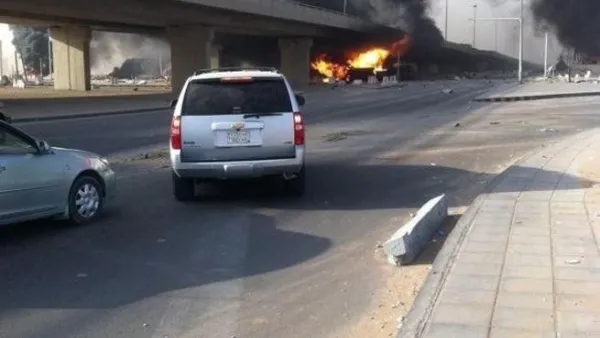 صورة للانفجار يتداولها نشطاء سعوديين على شبكة توتير
