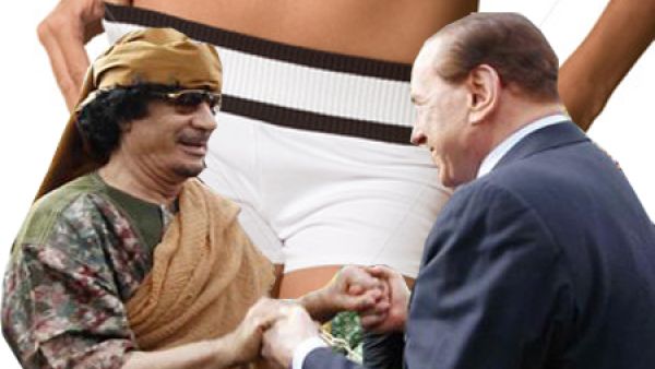 القذافي وبرلسكوني.. مرجيحة