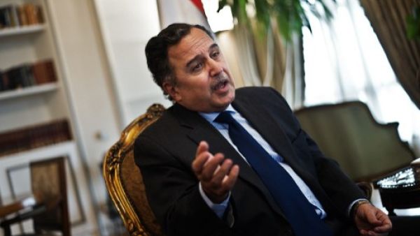 Egypt's Foreign Minister Nabil Fahmy gives an interview to the Agence France Presse at his office on November 9, 2013 in Cairo. (AFP)