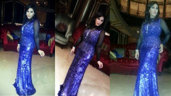 Ahlam's sparkly dress conceals her extreme weight loss.