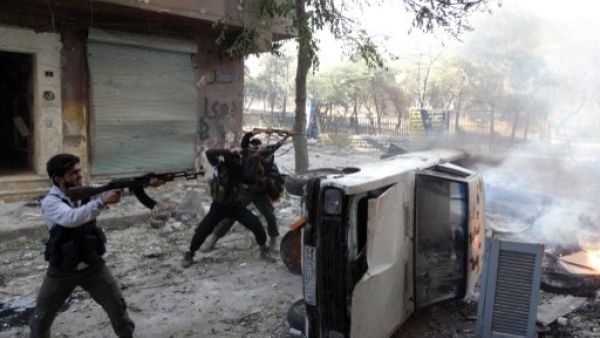 Rebels in Aleppo have been the target of regime air strikes almost daily over the past month (File Archive/AFP)