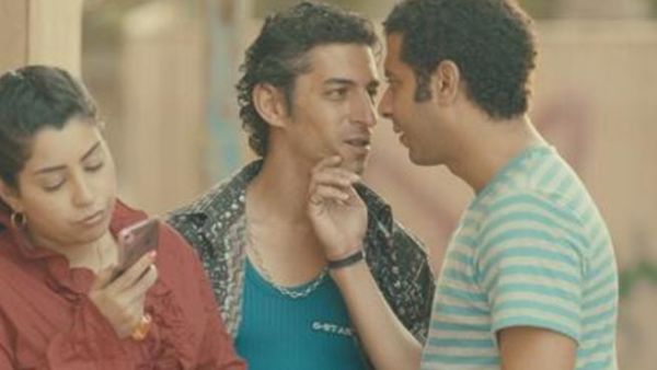 “Chaos, Disorder” co-stars Ramsi Lehner, center, and Mohamed Farag, right.