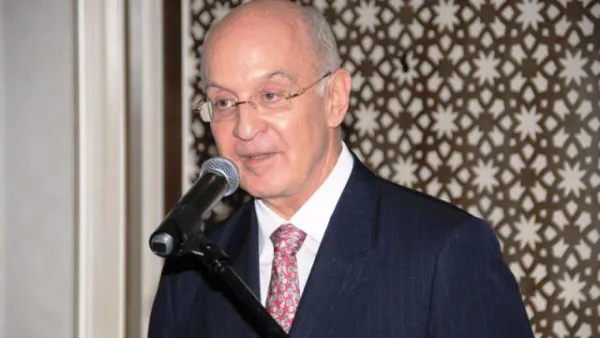 David Moore, President of the Society addressing the members and guests at the event