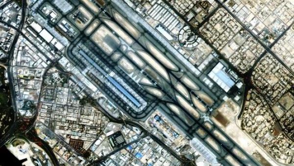Dubai International Airport from outer space Dubai International Airport from outer space