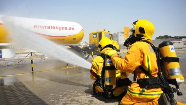 Emirates gas fire drill