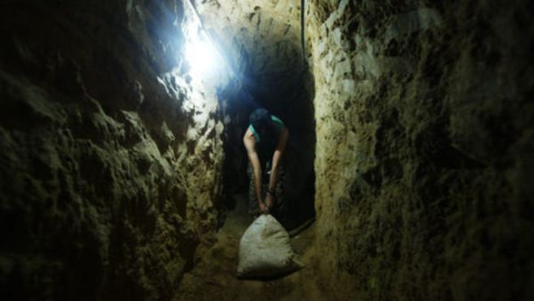 At least 10 tunnels between Gaza and Egypt were destroyed this weekend as part of Egypt's effort to create a buffer zone on its shared border with the Palestinian territory (File Archive)