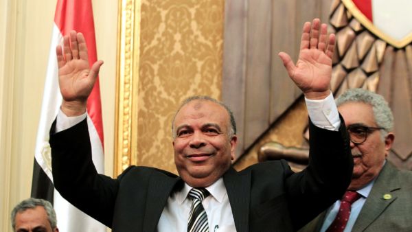 Shown for illustrative purposes- Looking overjoyed here, Speaker of the People’s Assembly, Saad al-Katany was not impressed at all with Salafi MP Mamdouh Ismail's religious outbreak.