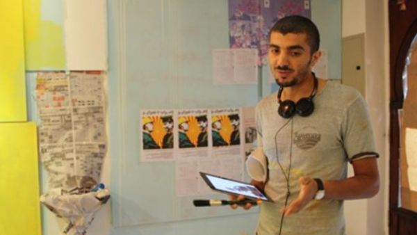 Ganzeer at his gallery