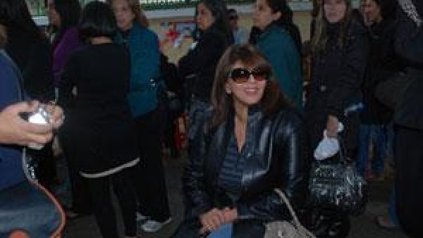 Hala Sedky on her way to cast her vote. Egypt's star-studded acting giants, have their own political stances they are not shy of expressing as the first round of parliamentary elections are underway. Photo credit, Al Ahram.