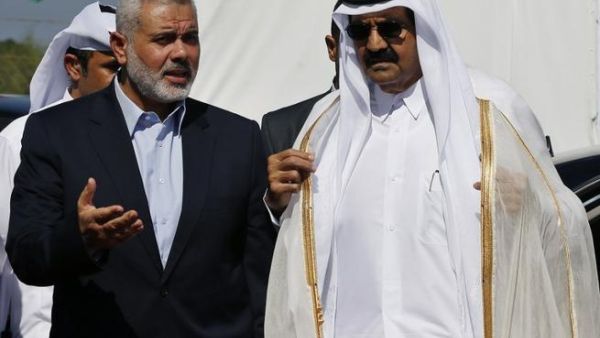 Qatari Emir Sheikh Hamad bin Khalifa Al-Thani in Gaza