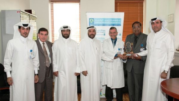 Dr. Mohammed IIyas Khan with HMC senior management staff Dr. Mohammed IIyas Khan with HMC senior management staff