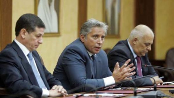Minister of Planning and International Cooperation Jafar Hassan (centre) during the launch of the credit guarantee fund on Wednesday (Photo courtesy of Planning Ministry)