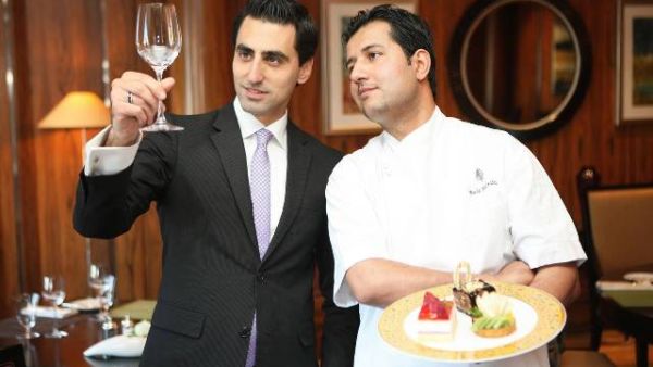 The new Director of Food & Beverage, Khalid Bseiso with Chef Anas Qsairi