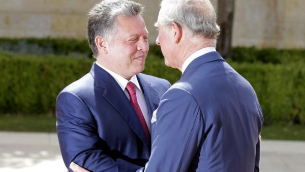 King Abdullah II meets Prince Charles last week (AFP Photo)