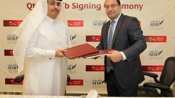 الشيخ سعود بن ناصر آل ثاني، الرئيس التنفيذي لكيوتل قطر وفريد شديد، الرئيس التنفيذي لشركة سيب للتأمين وإعادة التأمين الشيخ سعود بن ناصر آل ثاني، الرئيس التنفيذي لكيوتل قطر وفريد شديد، الرئيس التنفيذي لشركة سيب للتأمين وإعادة التأمين