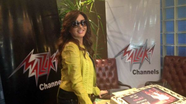 Latifa celebrated as she signed with record label Mazzika. (Image: Facebook)