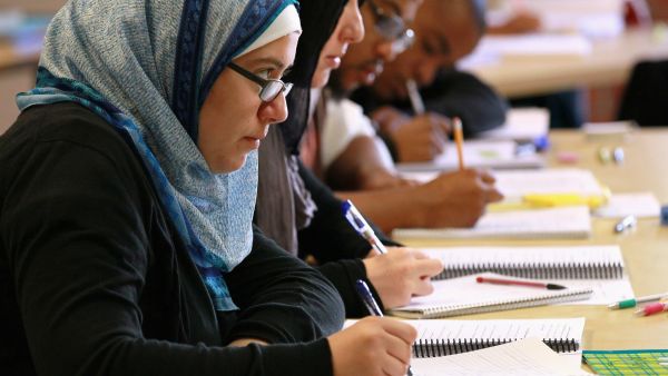 Students attending university to get their M.B.A degree.