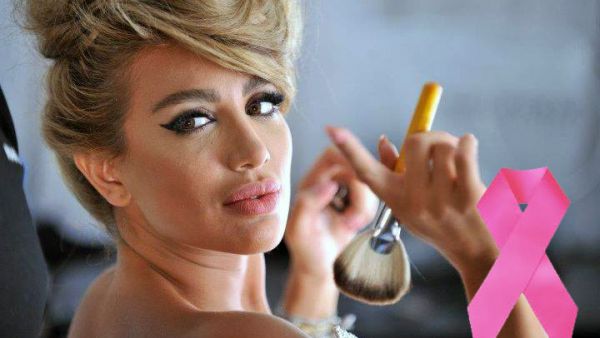 Maya Diab's fighting against breast cancer with a little dose of fashion. 
