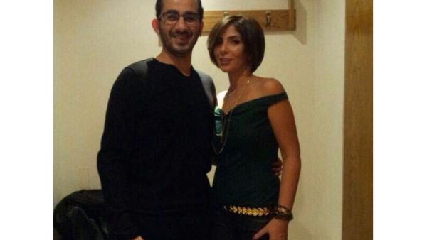 Mona Zaki posing with her husband in one of her many pics posted to social media recently. (Image: Twitter)