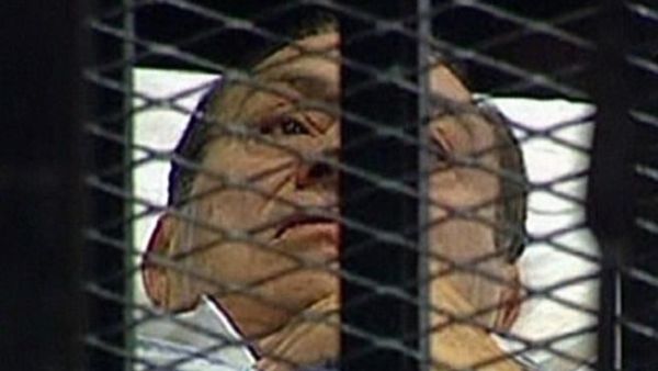 Speculation had arisen over whether the Pharaoh himself, Mubarak, would be in attendance at his own trial: He came in earlier today on a stretcher, and stayed in the 'docks' that way in his invalid condition. Speculation had arisen over whether the Pharaoh himself, Mubarak, would be in attendance at his own trial: He came in earlier today on a stretcher, and stayed in the 'docks' that way in his invalid condition.