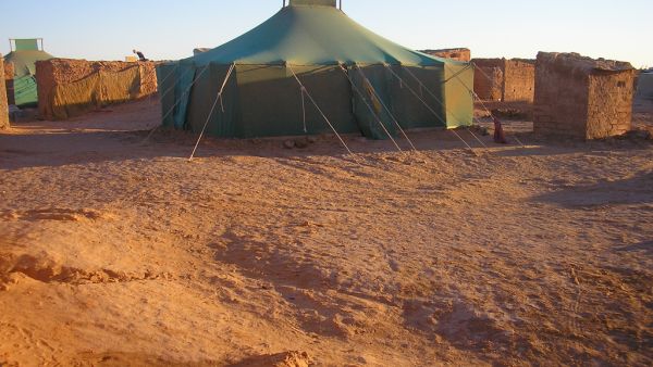 A Polisario refugee camp in the Western Sahara (Source: Wikimedia) 
