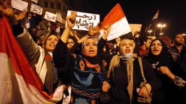 Women are not taking a backseat in Egypt's raging political scene. (Image courtesy of "Leil-Zahra Mortada")