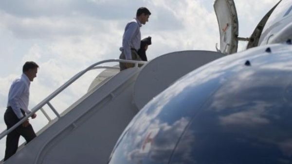 Boarding the plane: Paul Ryan