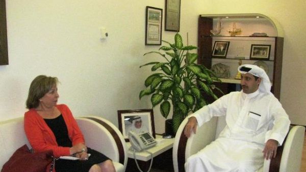 Shaikh Daij bin Salman Al Khalifa and H.E. Ambassador Alice Semaan during the meeting