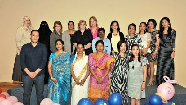 Judith Don and Barabara De Fleuriot along with medical and allied staff from the Nursing Facility Judith Don and Barabara De Fleuriot along with medical and allied staff from the Nursing Facility
