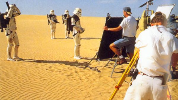 A previous Stars Wars being filmed in Tunisia.