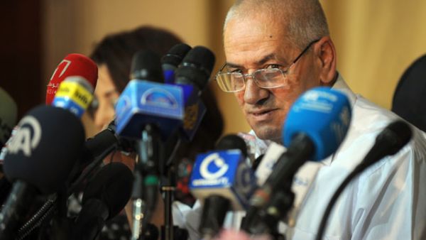 Tunisia's UGTT, led by Houcine Abassi drafted the political transition roadmap, including the blueprint for the talks between the Islamist Ennahda party and the opposition that started Saturday (AFP)